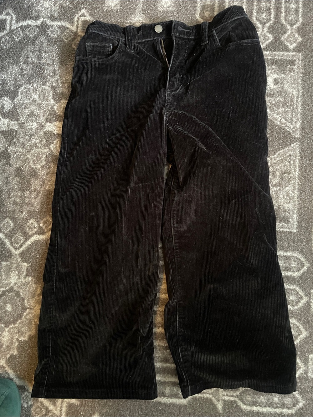 Black corduroy pants size 00